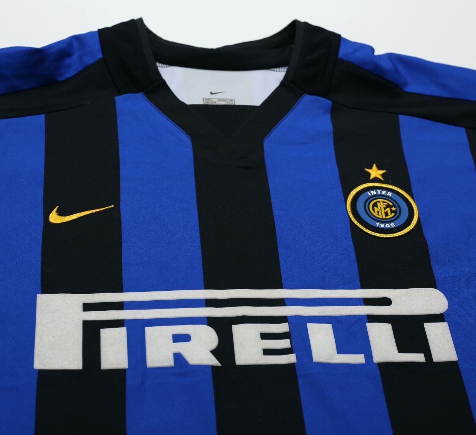 2002/03 BATISTUTA #19 Inter Milan Vintage Nike Home Football Shirt Jersey (L)