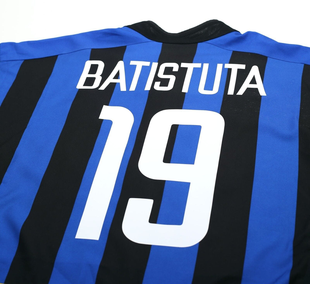 2002/03 BATISTUTA #19 Inter Milan Vintage Nike Home Football Shirt Jersey (L)