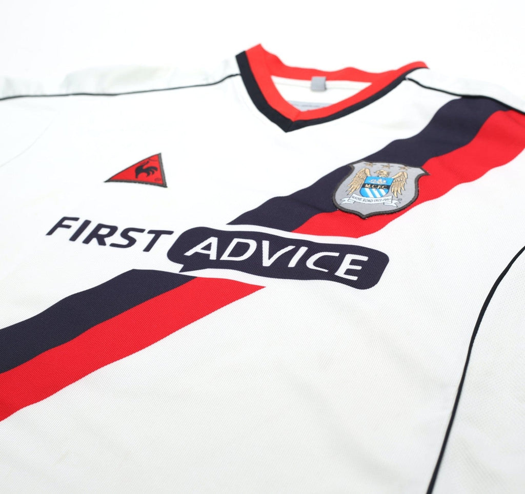 2002/03 BENARBIA #8 Manchester City Vintage LCS Away Football Shirt (L)