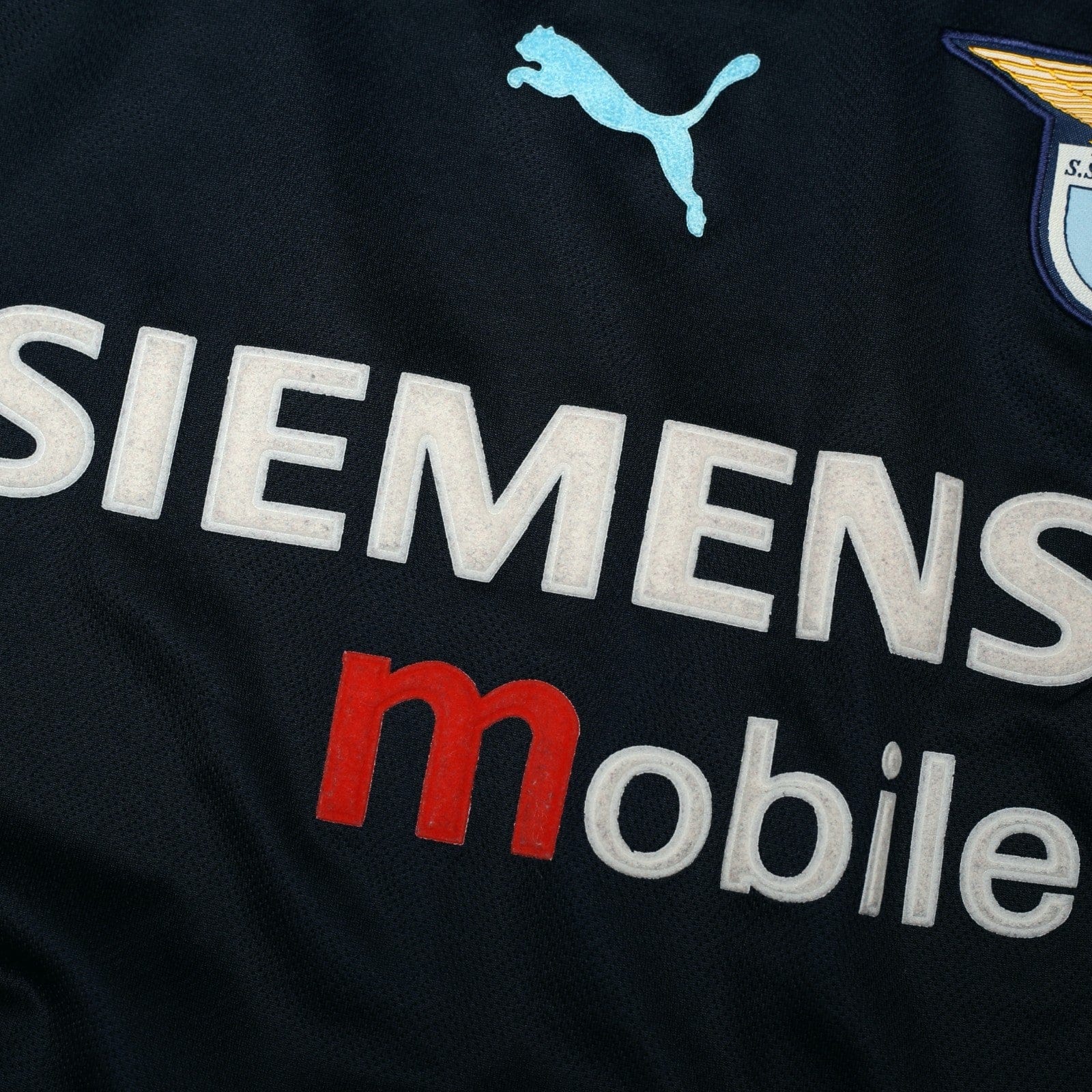 2002/03 Claudio Lopez #7 Lazio Vintage PUMA Away Football Shirt (M)