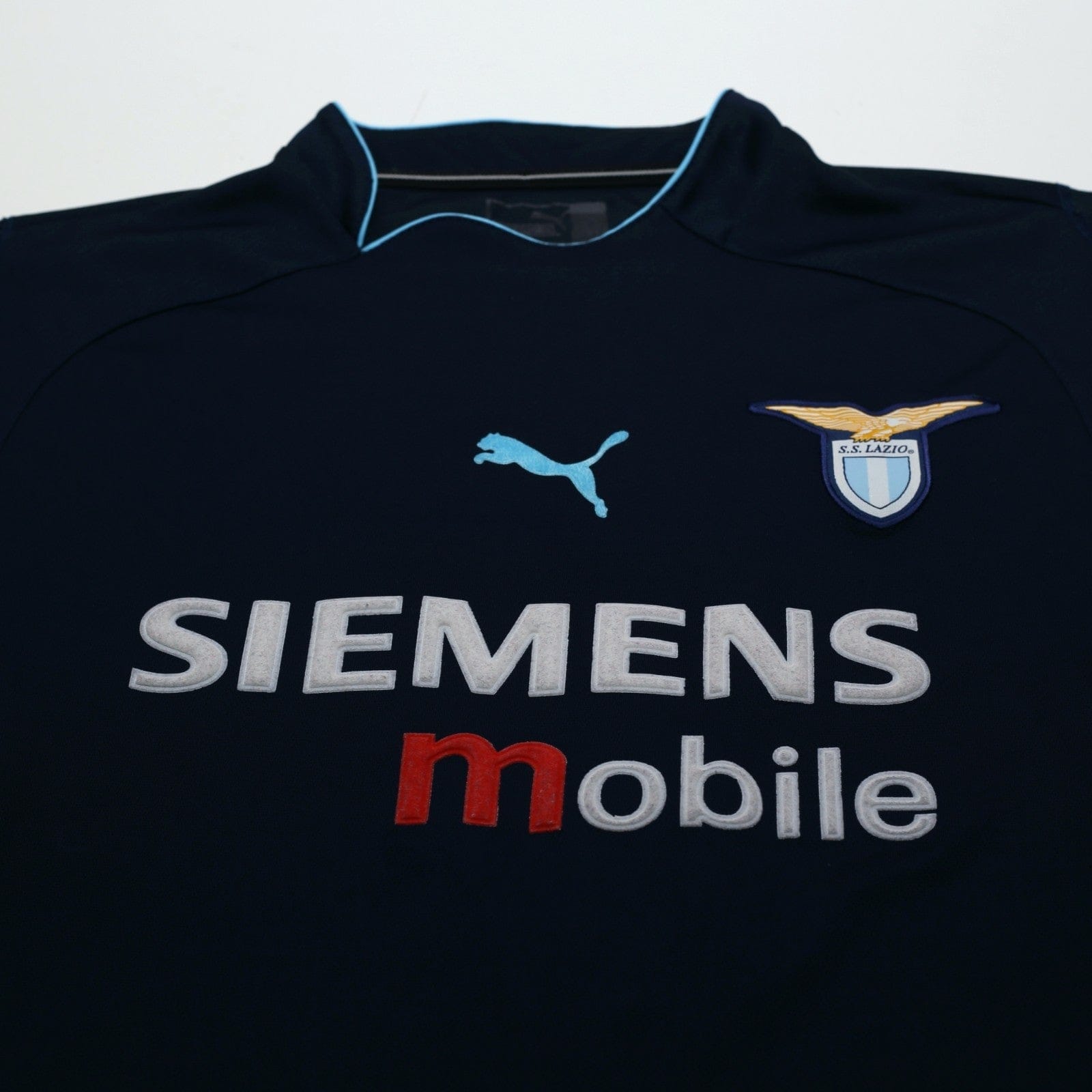 2002/03 Claudio Lopez #7 Lazio Vintage PUMA Away Football Shirt (M)