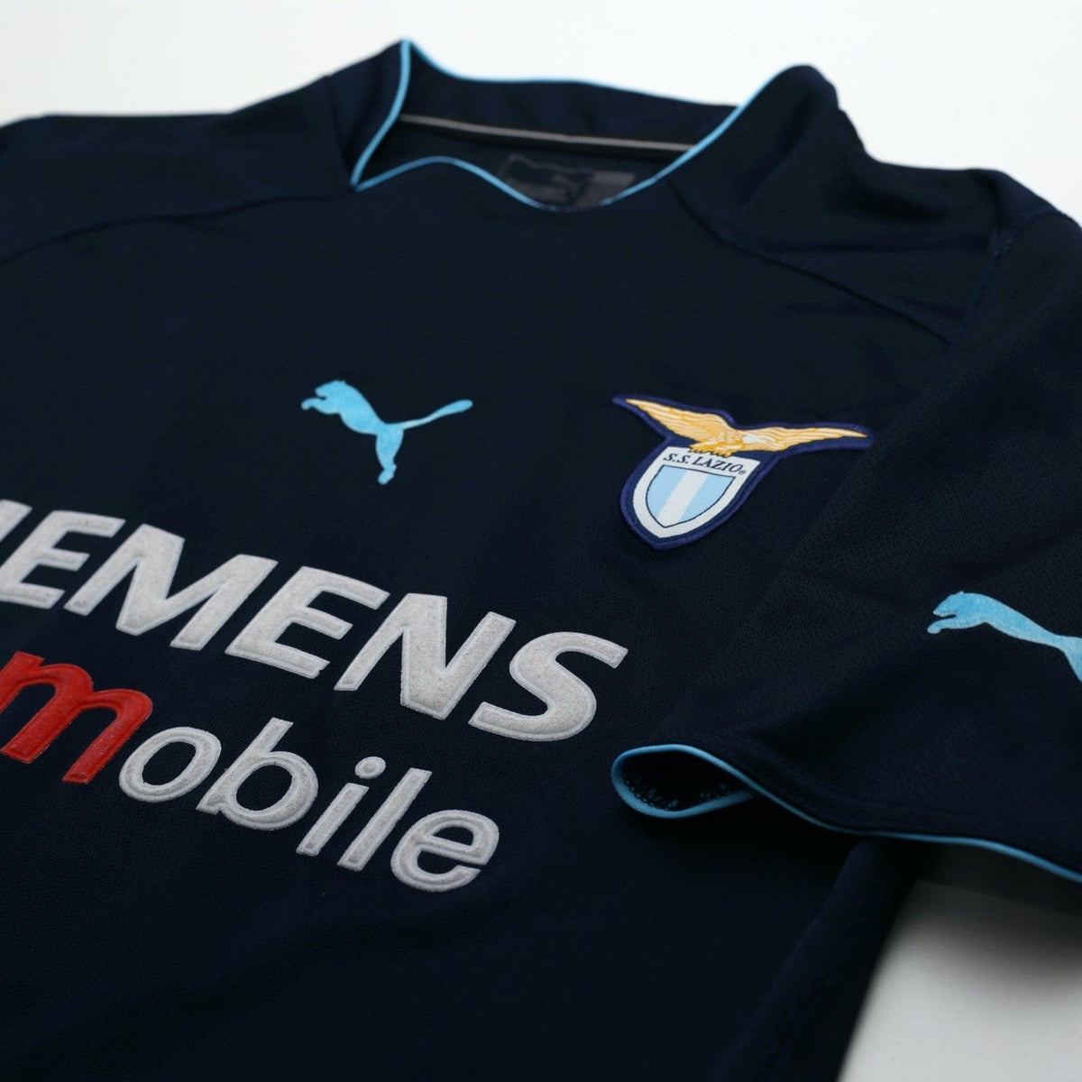 2002/03 Claudio Lopez #7 Lazio Vintage PUMA Away Football Shirt (M)