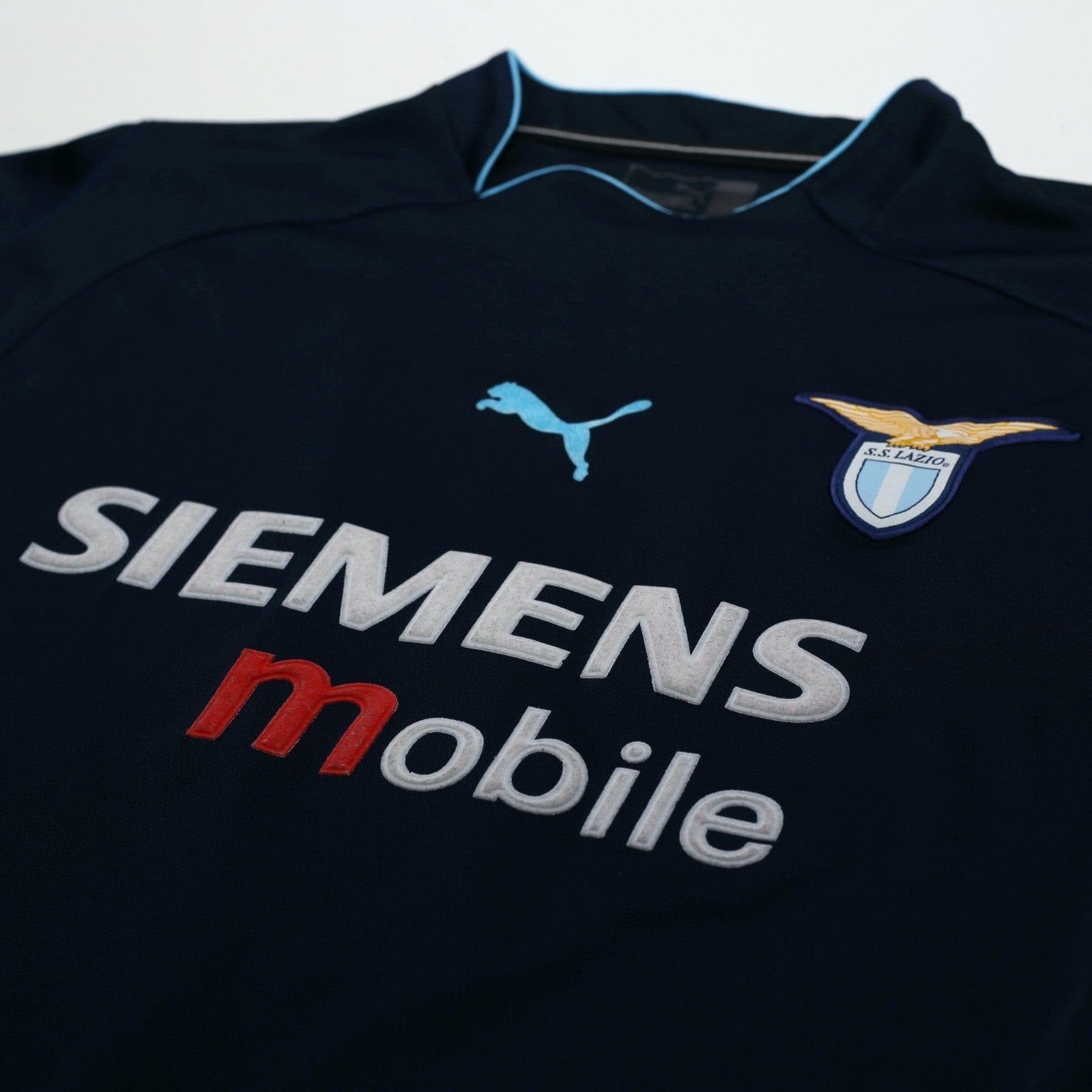 2002/03 Claudio Lopez #7 Lazio Vintage PUMA Away Football Shirt (M)