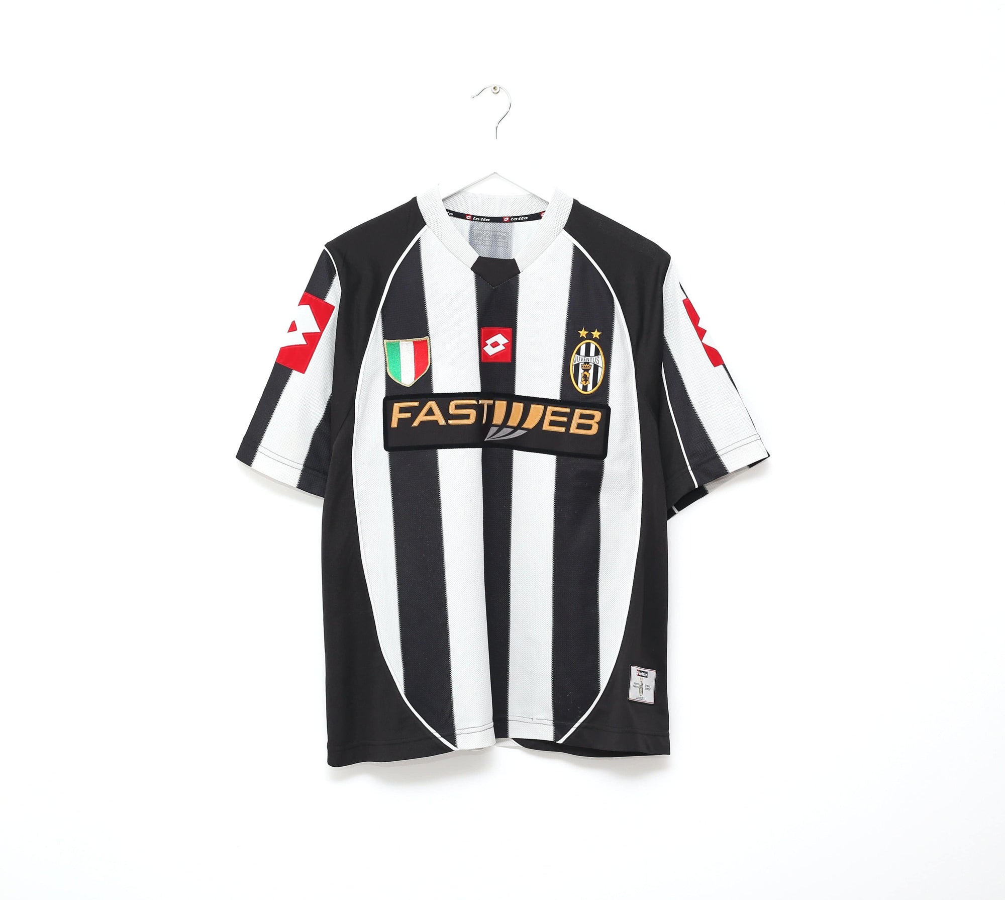 2002/03 CONTE #8 Juventus Vintage Lotto Home Football Shirt Jersey (L)