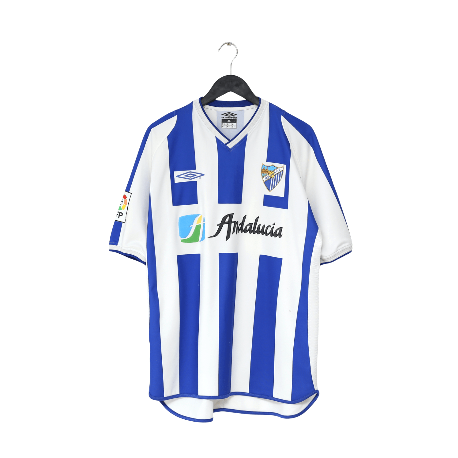 2002/03 D. SILVA #9 Malaga Vintage Umbro Home Football Shirt (XL)