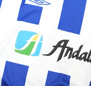 2002/03 D. SILVA #9 Malaga Vintage Umbro Home Football Shirt (XL)