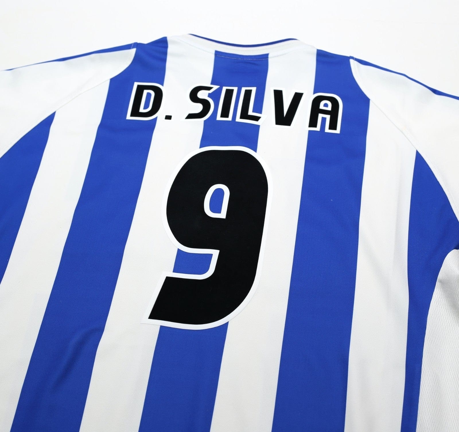 2002/03 D. SILVA #9 Malaga Vintage Umbro Home Football Shirt (XL)
