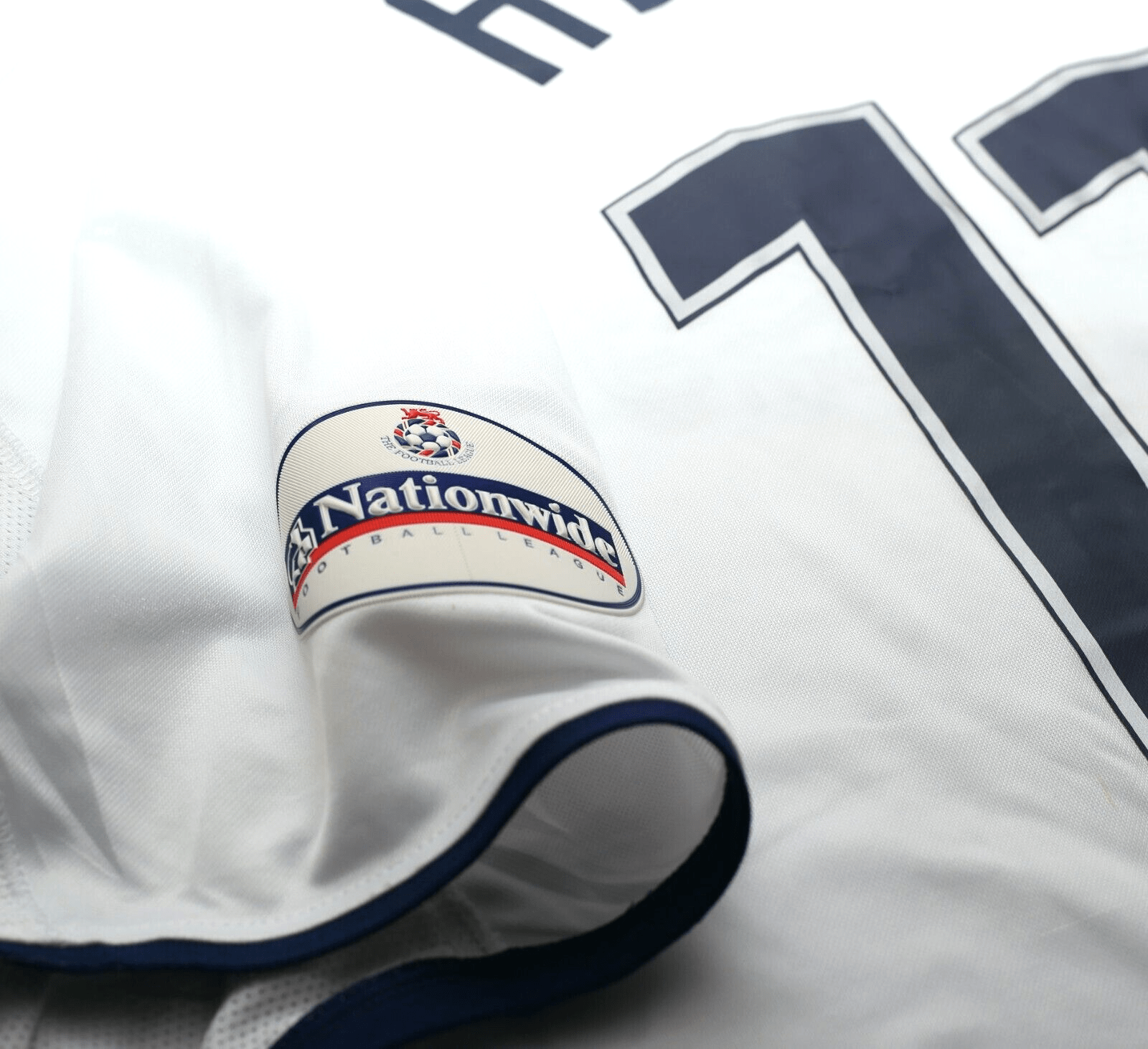 2002/03 David HEALY #11 Preston North End MATCH WORN Home Football Shirt (L)