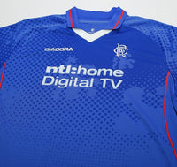 2002/03 de Boer #14 Rangers Vintage Diadora Home Football Shirt Jersey (XXL)