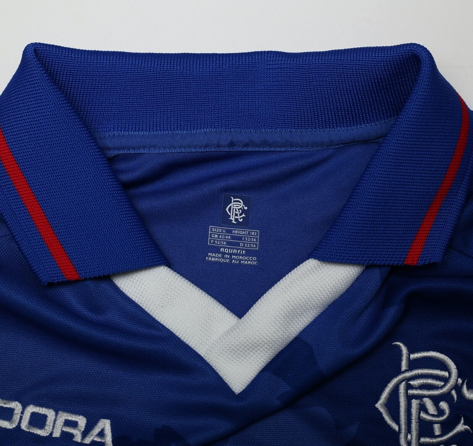 2002/03 de BOER #14 RANGERS Vintage Diadora Home Football Shirt (L)