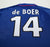 2002/03 de BOER #14 RANGERS Vintage Diadora Home Football Shirt (L)