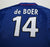 2002/03 de BOER #14 RANGERS Vintage Diadora Home Football Shirt (L)