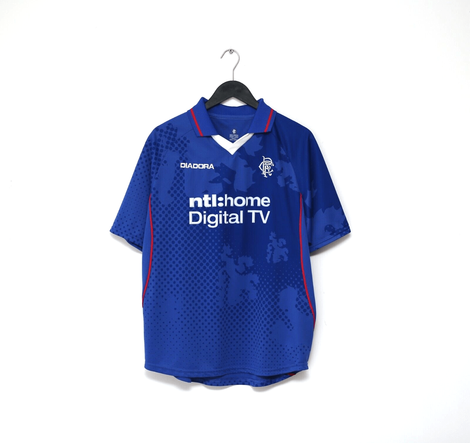 2002/03 de BOER #14 RANGERS Vintage Diadora Home Football Shirt (L)