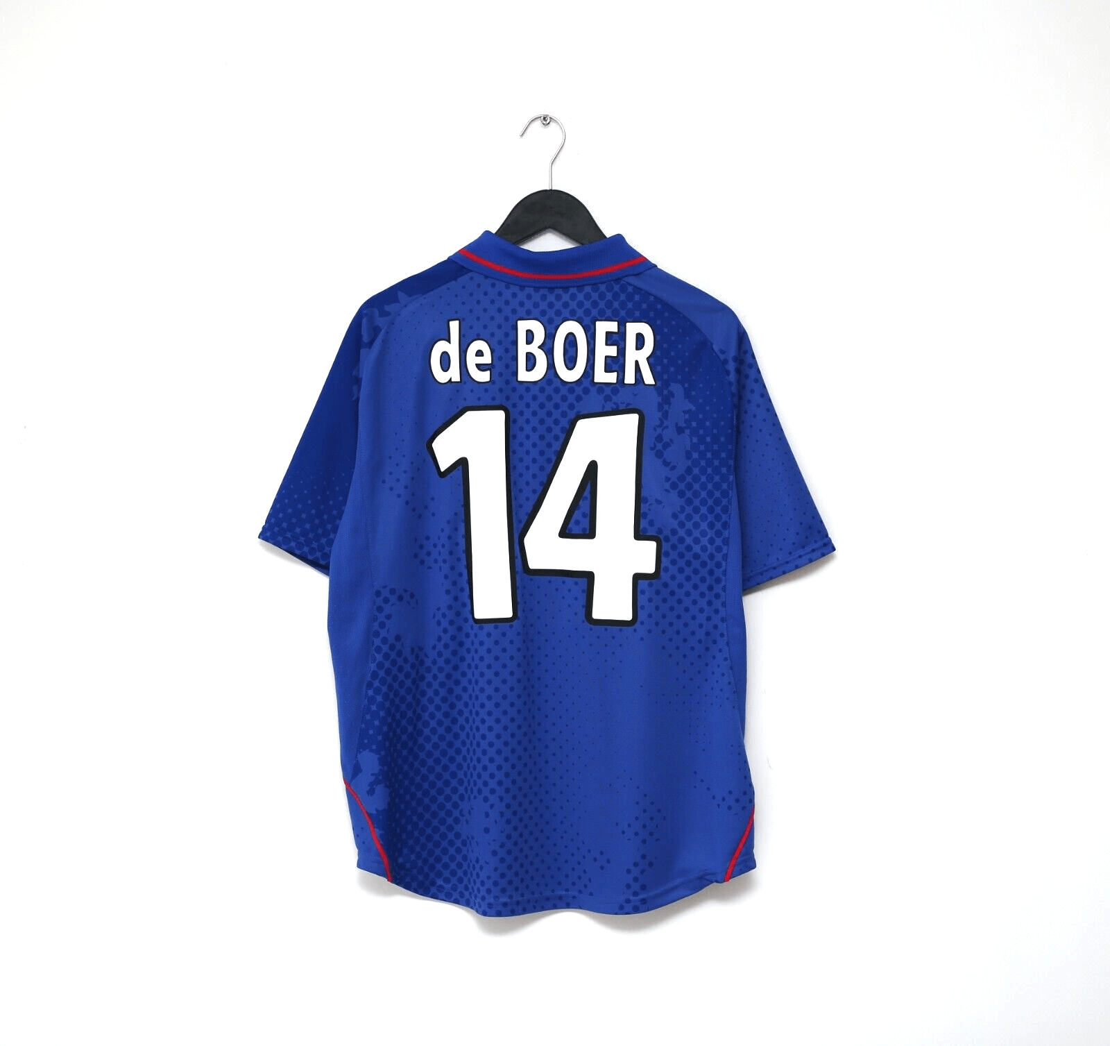 2002/03 de BOER #14 RANGERS Vintage Diadora Home Football Shirt (L)