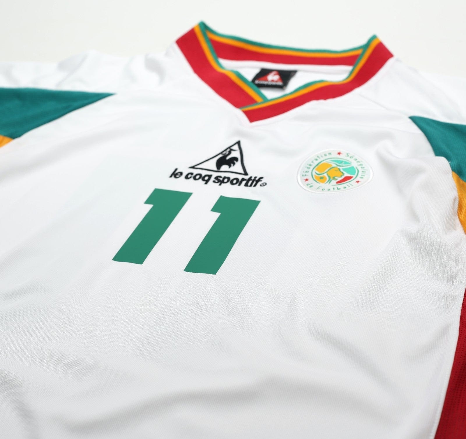 2002/03 DIOUF #11 Senegal Vintage LCS Home Football Shirt (XL/XXL)