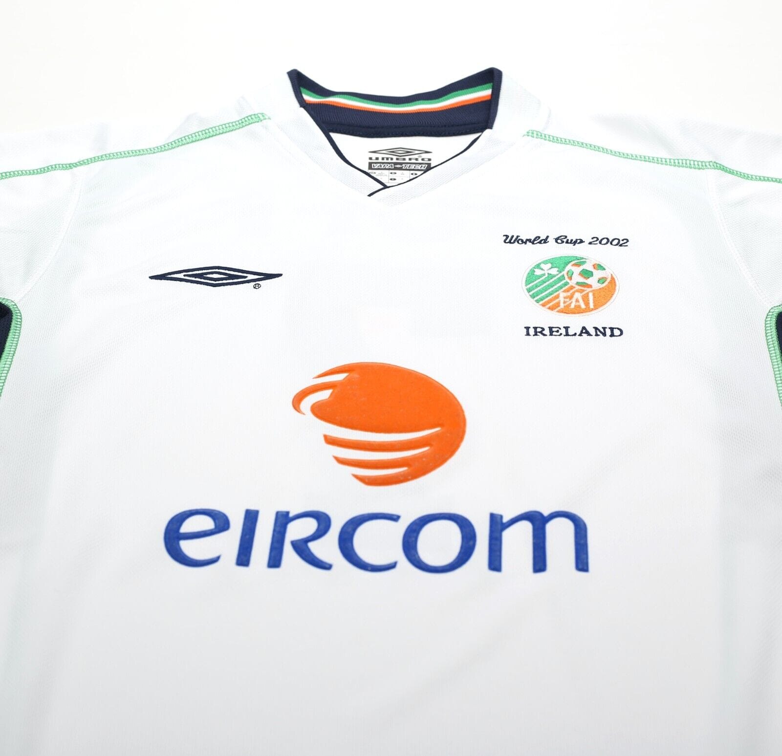 2002/03 DUFF #7 Ireland Vintage Umbro Away Football Shirt (S) World Cup 2002