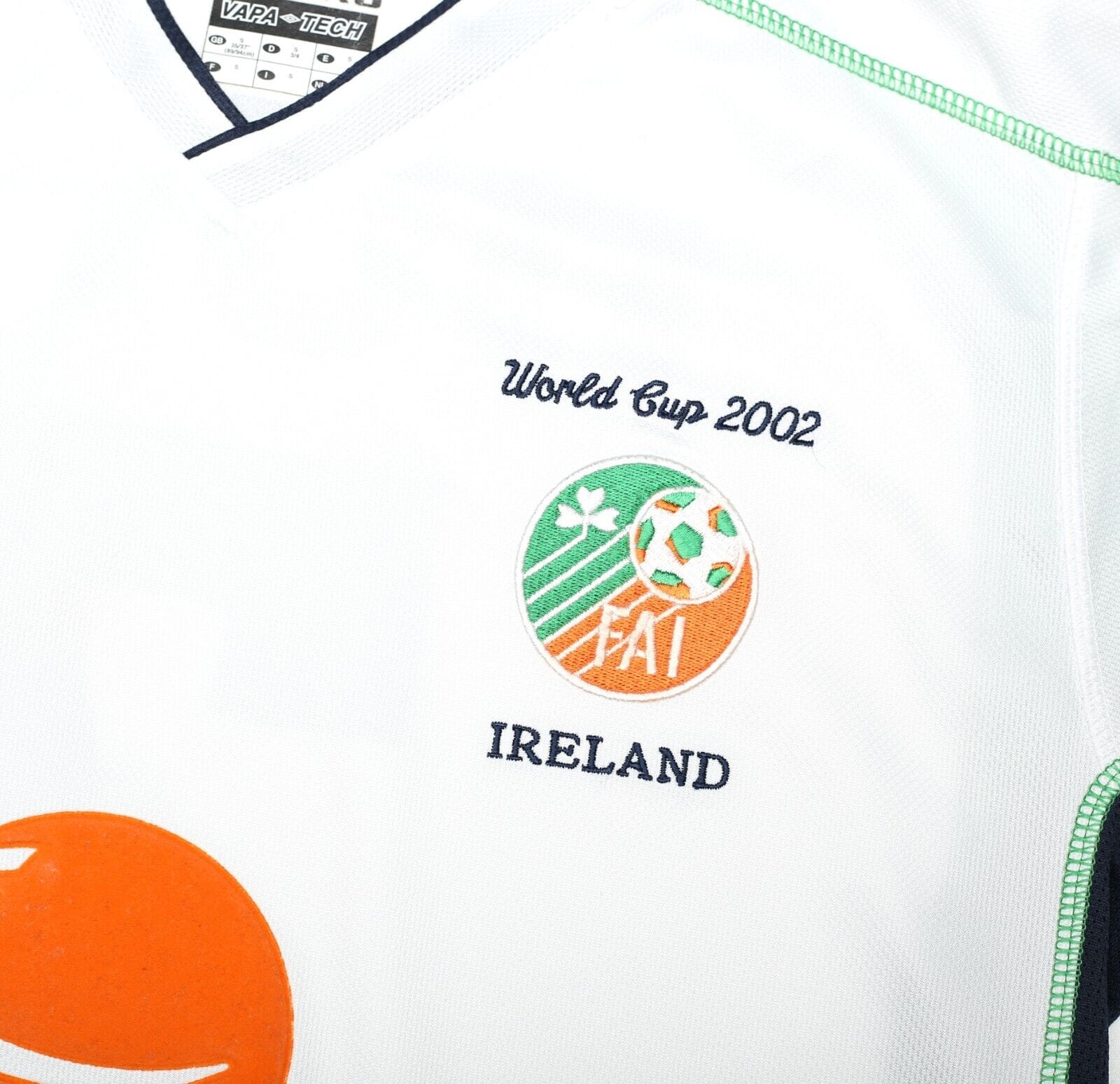 2002/03 DUFF #7 Ireland Vintage Umbro Away Football Shirt (S) World Cup 2002