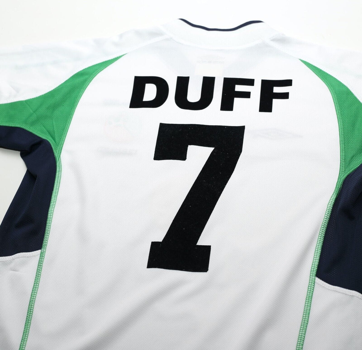 2002/03 DUFF #7 Ireland Vintage Umbro Away Football Shirt (S) World Cup 2002
