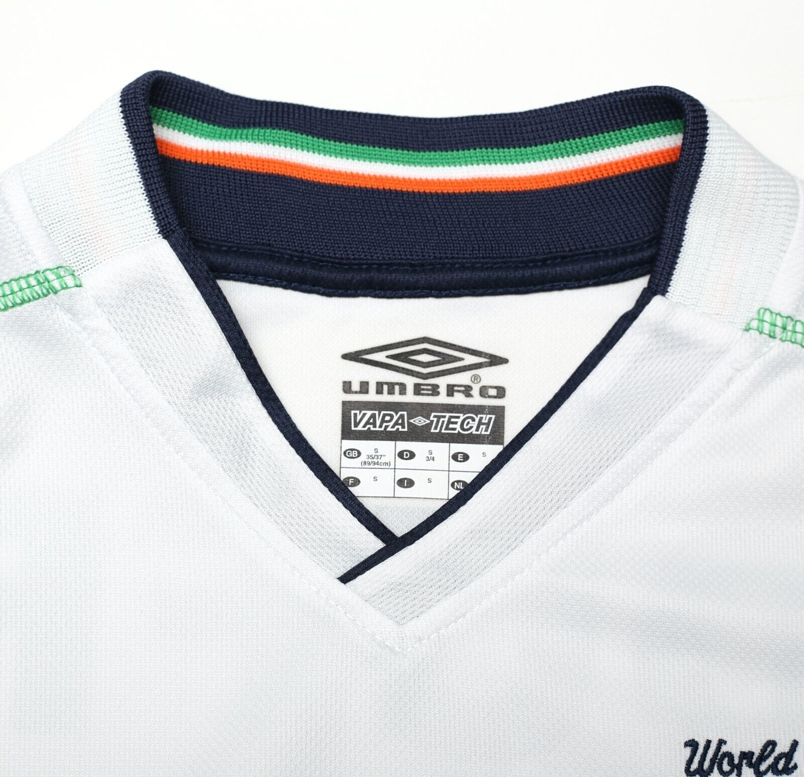 2002/03 DUFF #7 Ireland Vintage Umbro Away Football Shirt (S) World Cup 2002