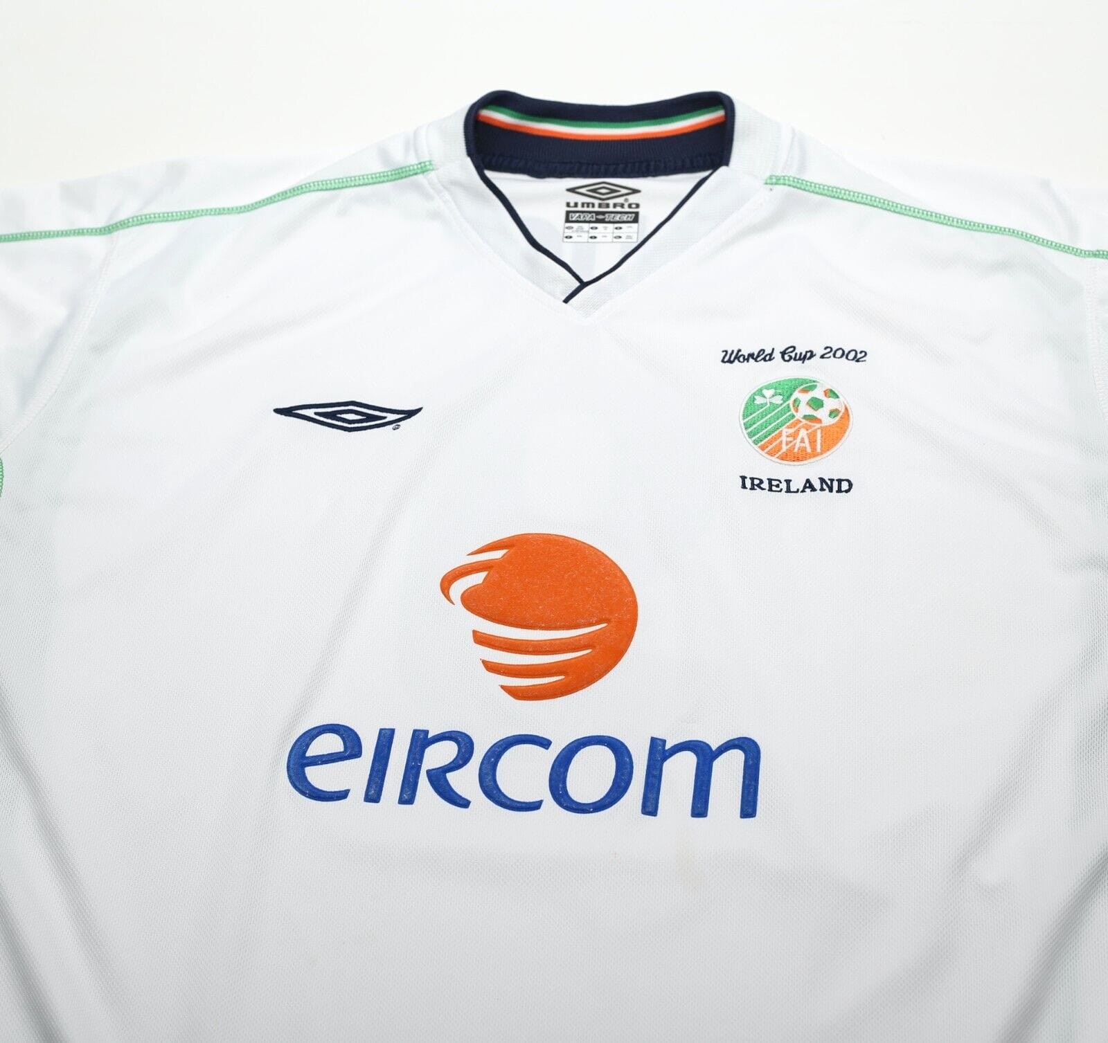 2002/03 DUFF #9 Ireland Vintage Umbro Away Football Shirt (XXL) World Cup 2002