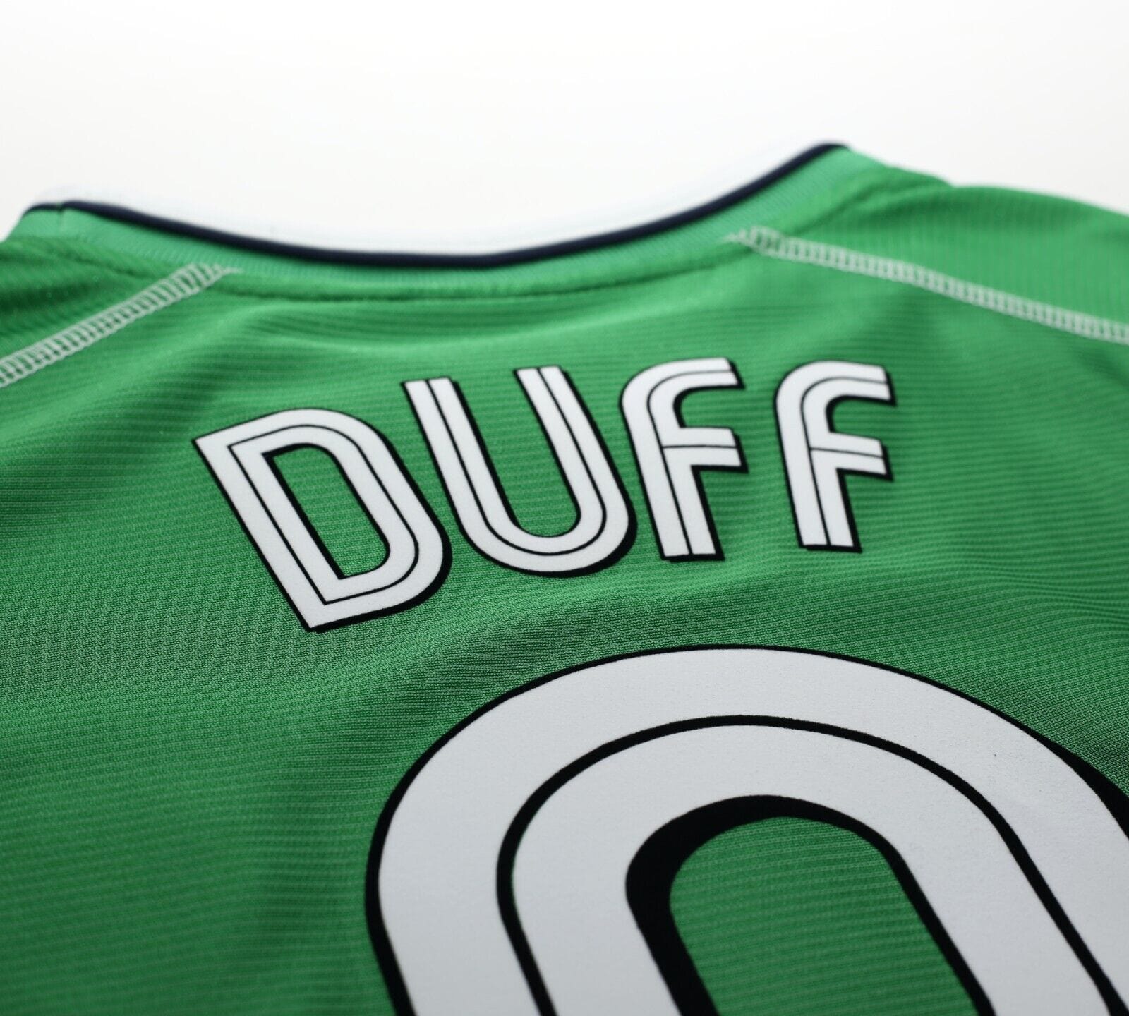 2002/03 DUFF #9 Ireland Vintage Umbro Home Football Shirt (L) World Cup 2002