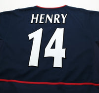 2002/03 HENRY #14 Arsenal Vintage Nike Away Football Shirt (L)
