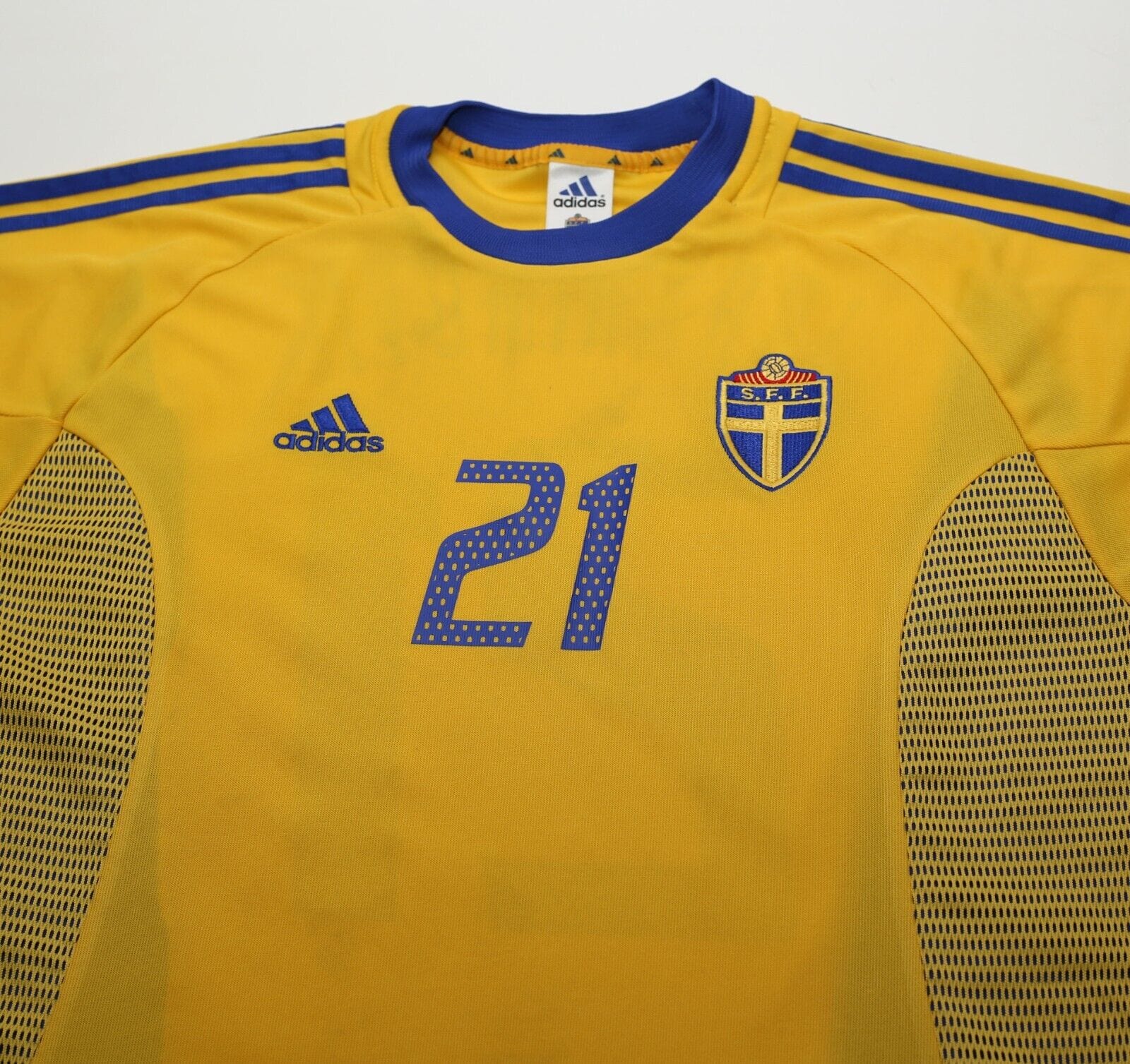 2002/03 IBRAHIMOVIC #21 Sweden Vintage adidas WC 02 Home Football Shir -  Football Shirt Collective