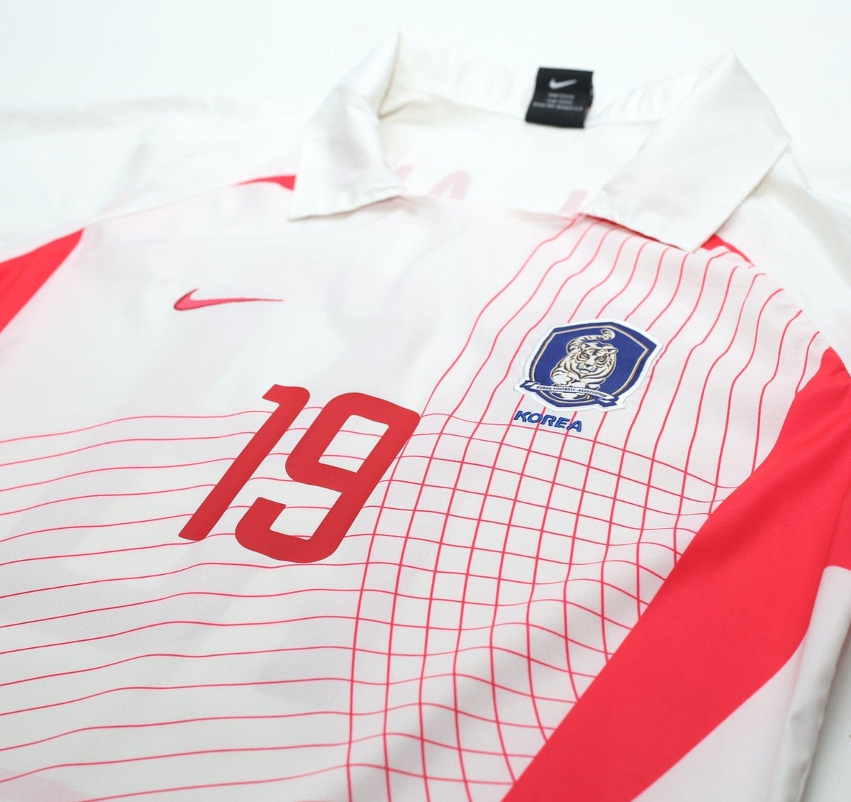 2002/03 J.H.AHN #19 South Korea Vintage Nike Away Football Shirt (M) WC 2002