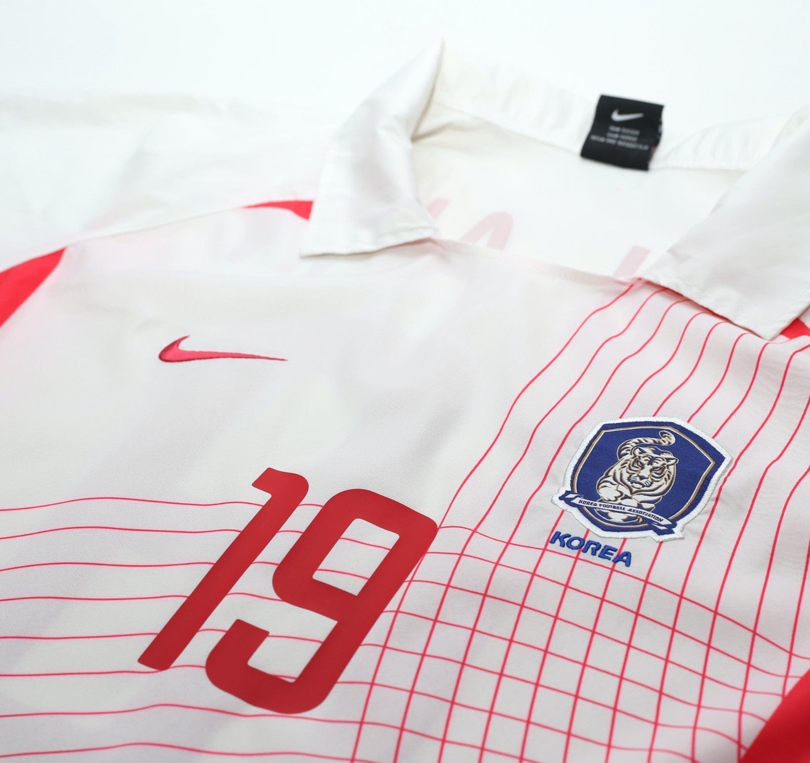 2002/03 J.H.AHN #19 South Korea Vintage Nike Away Football Shirt (M) WC 2002