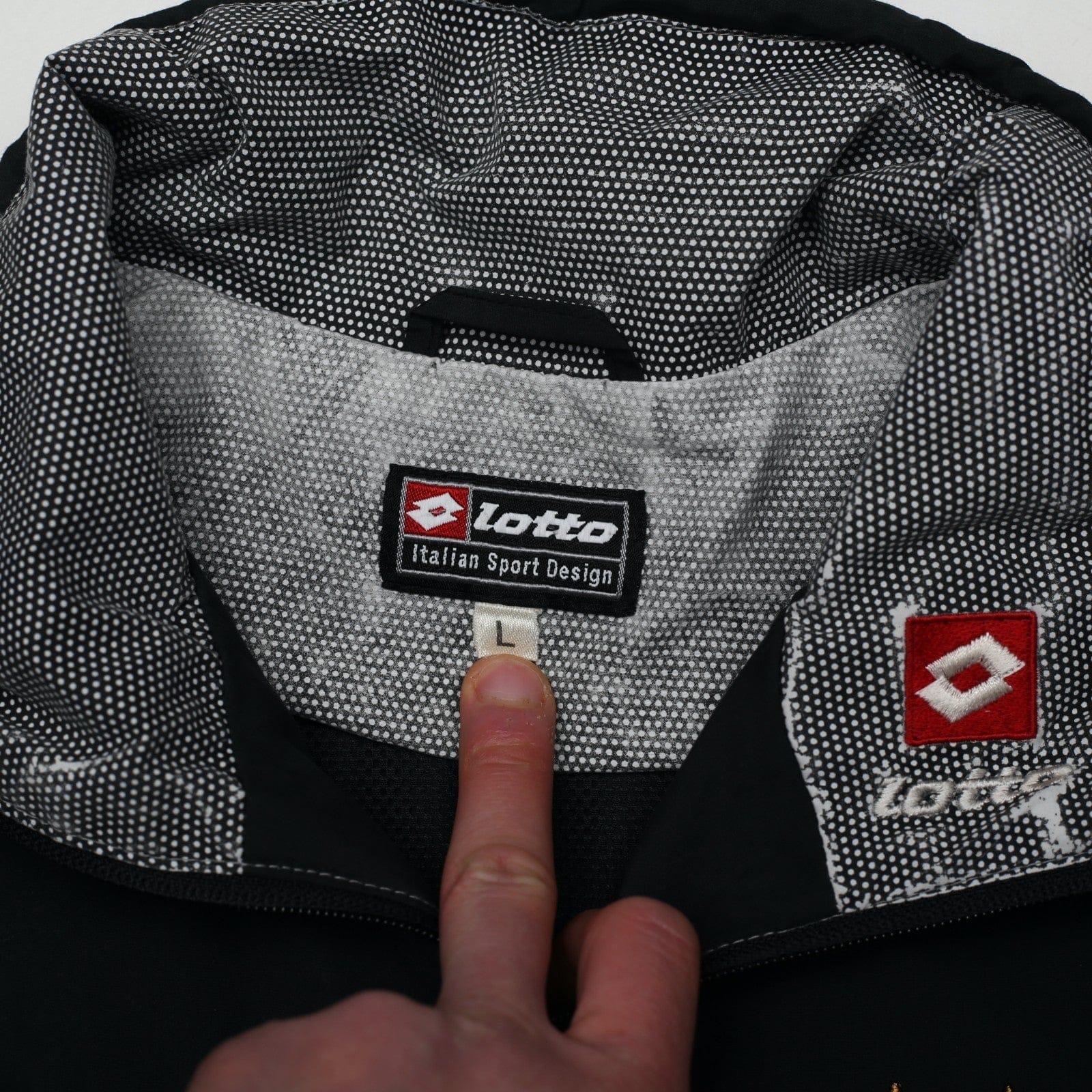 2002/03 Juventus Vintage Lotto Football Track Top Jacket (L)