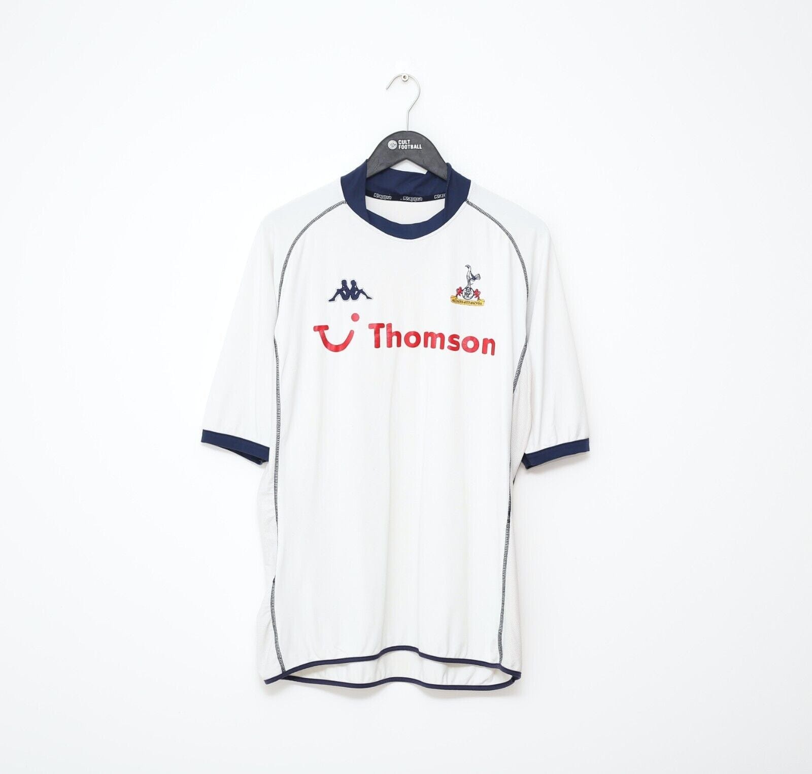 2002/03 KANOUTE #9 Tottenham Hotspur Vintage Kappa Home Football Shirt (L/XL)