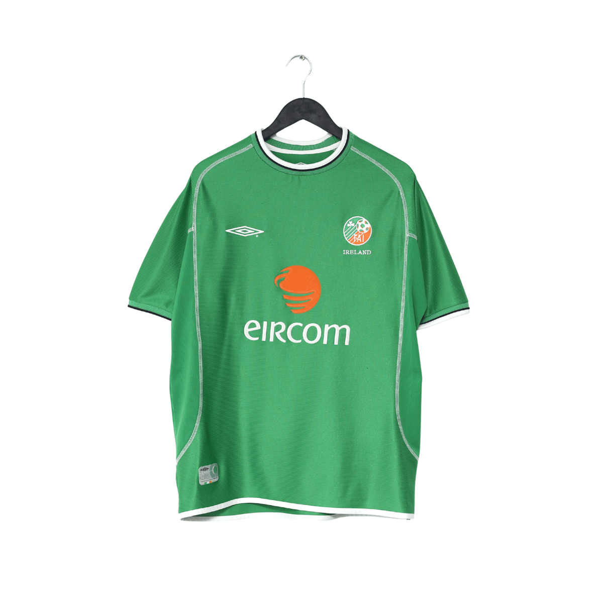 2002/03 KEANE #6 Ireland Vintage Umbro Home Football Shirt (L)