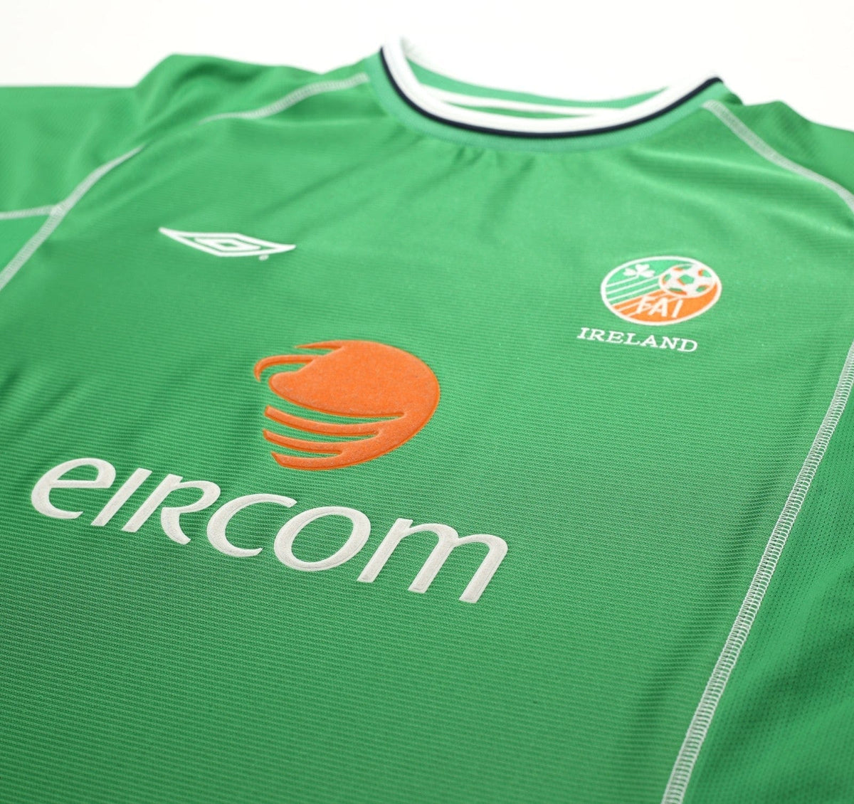 2002/03 KEANE #6 Ireland Vintage Umbro Home Football Shirt (L)