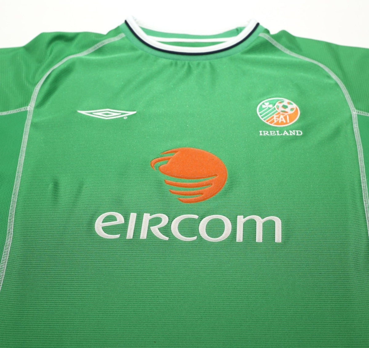 2002/03 KEANE #6 Ireland Vintage Umbro Home Football Shirt (L)