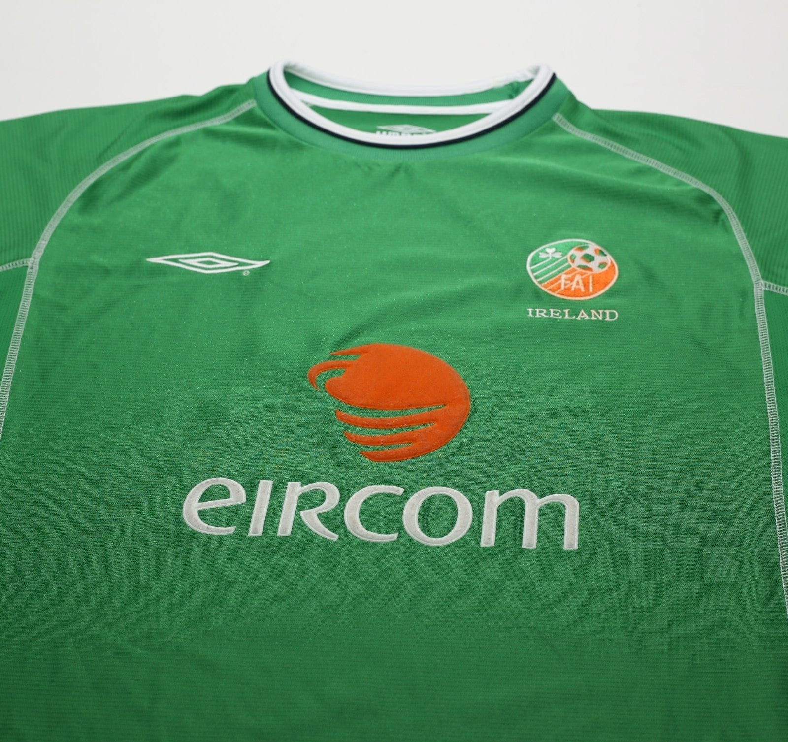 2002/03 KEANE #6 Ireland Vintage Umbro Home Football Shirt (XL)