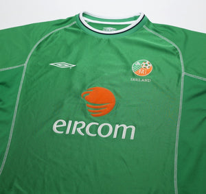 2002/03 KEANE #6 Ireland Vintage Umbro Home Football Shirt (XL)