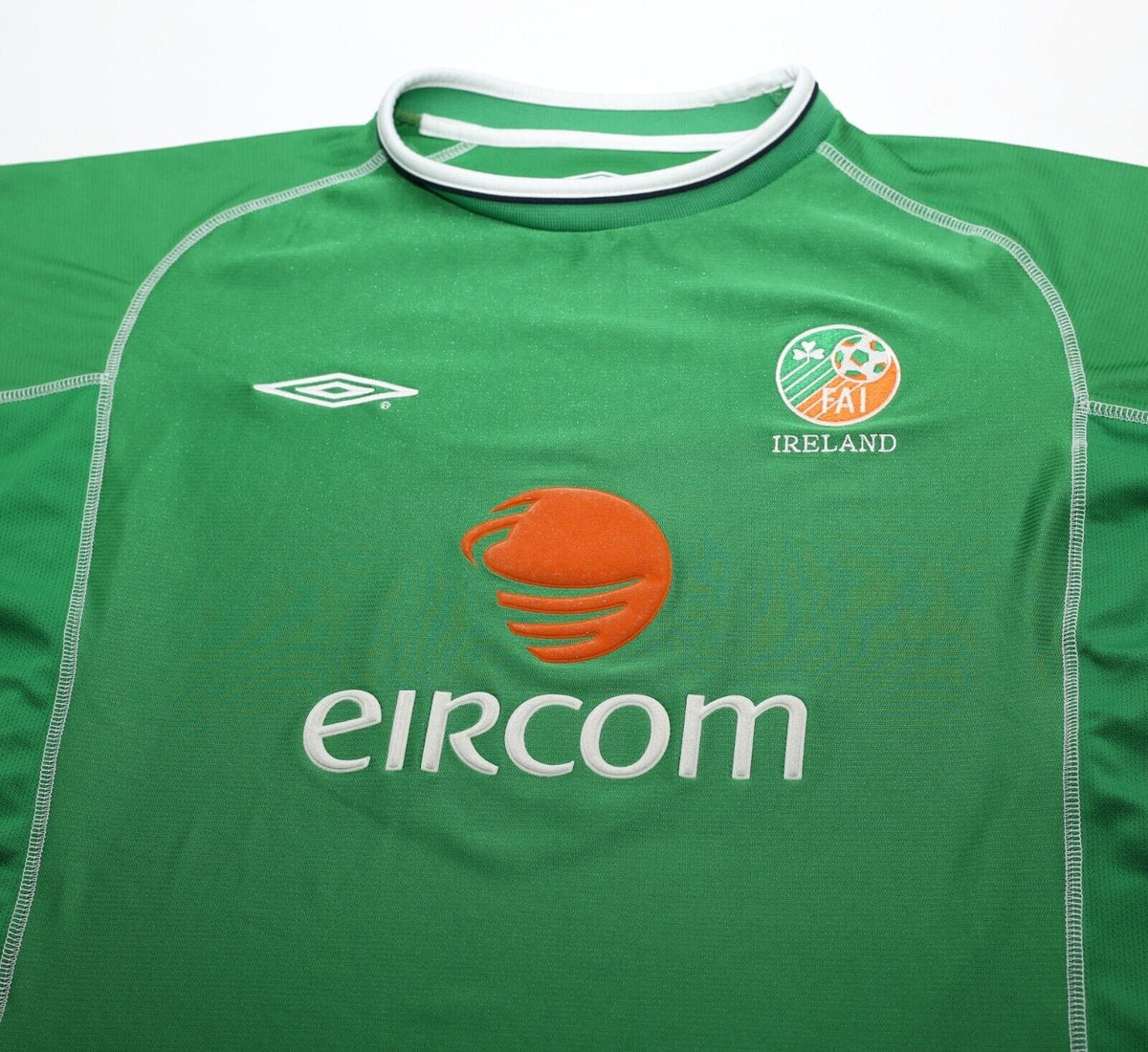 2002/03 KEANE #6 Ireland Vintage Umbro Home Football Shirt (XL)