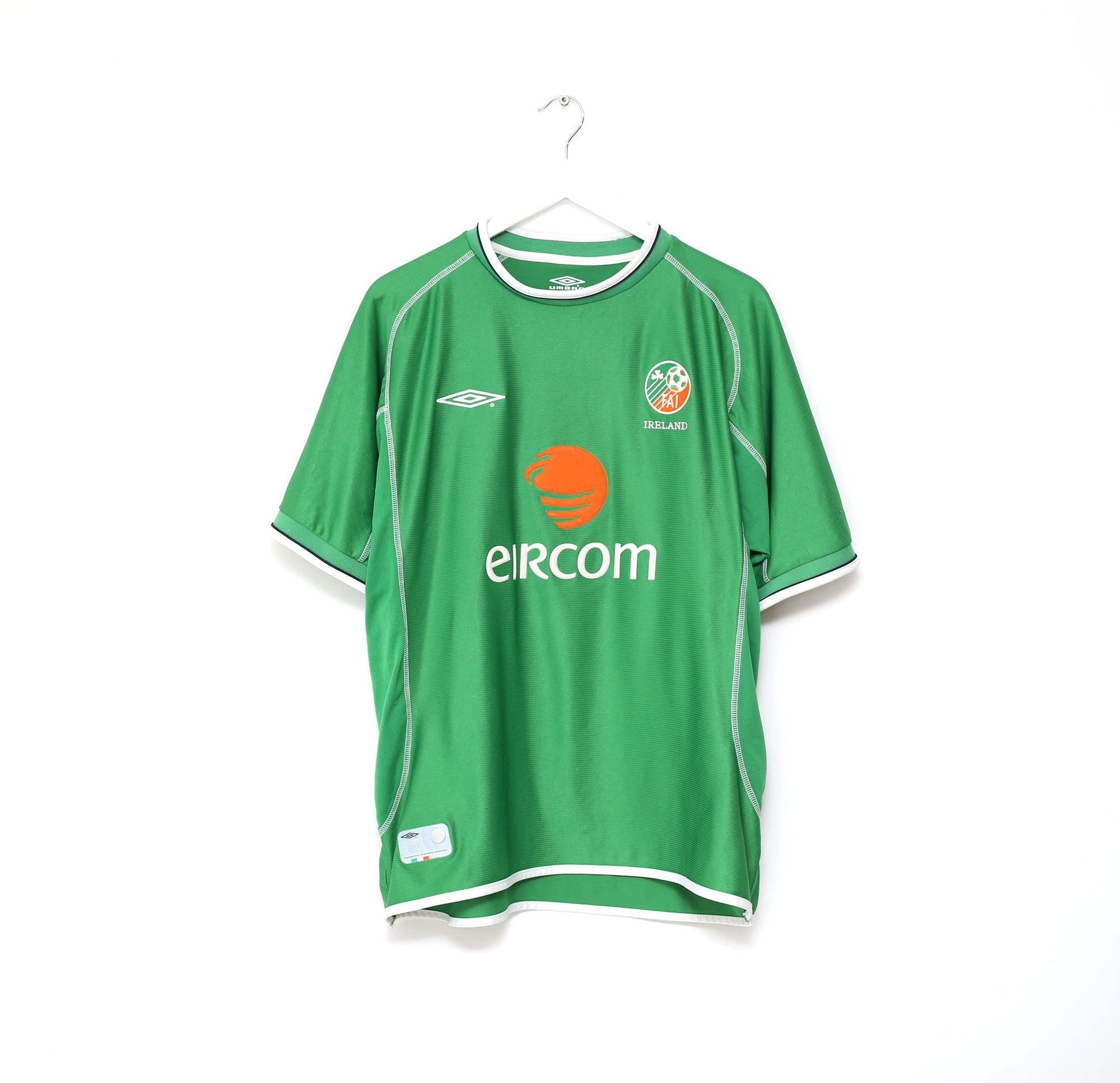 2002/03 KEANE #6 Ireland Vintage Umbro Home Football Shirt (XL)