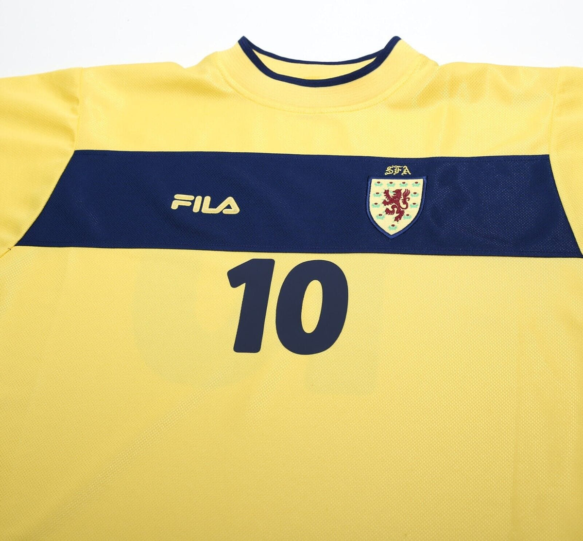 2002/03 LAMBERT #10 Scotland Vintage FILA Away Football Shirt (L)