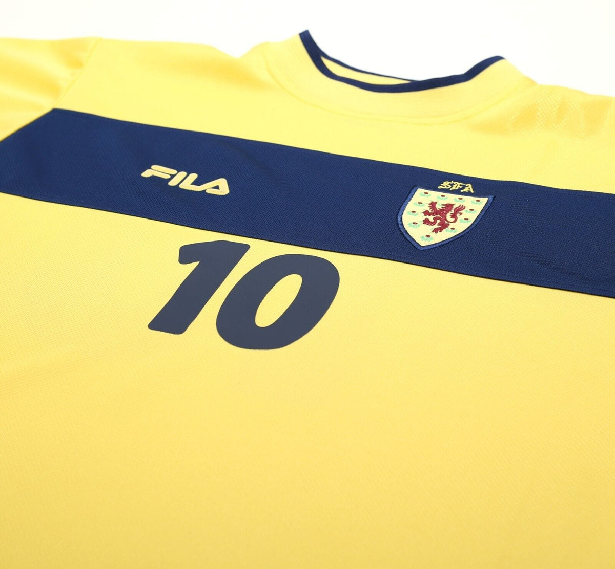 2002/03 LAMBERT #10 Scotland Vintage FILA Away Football Shirt (L)