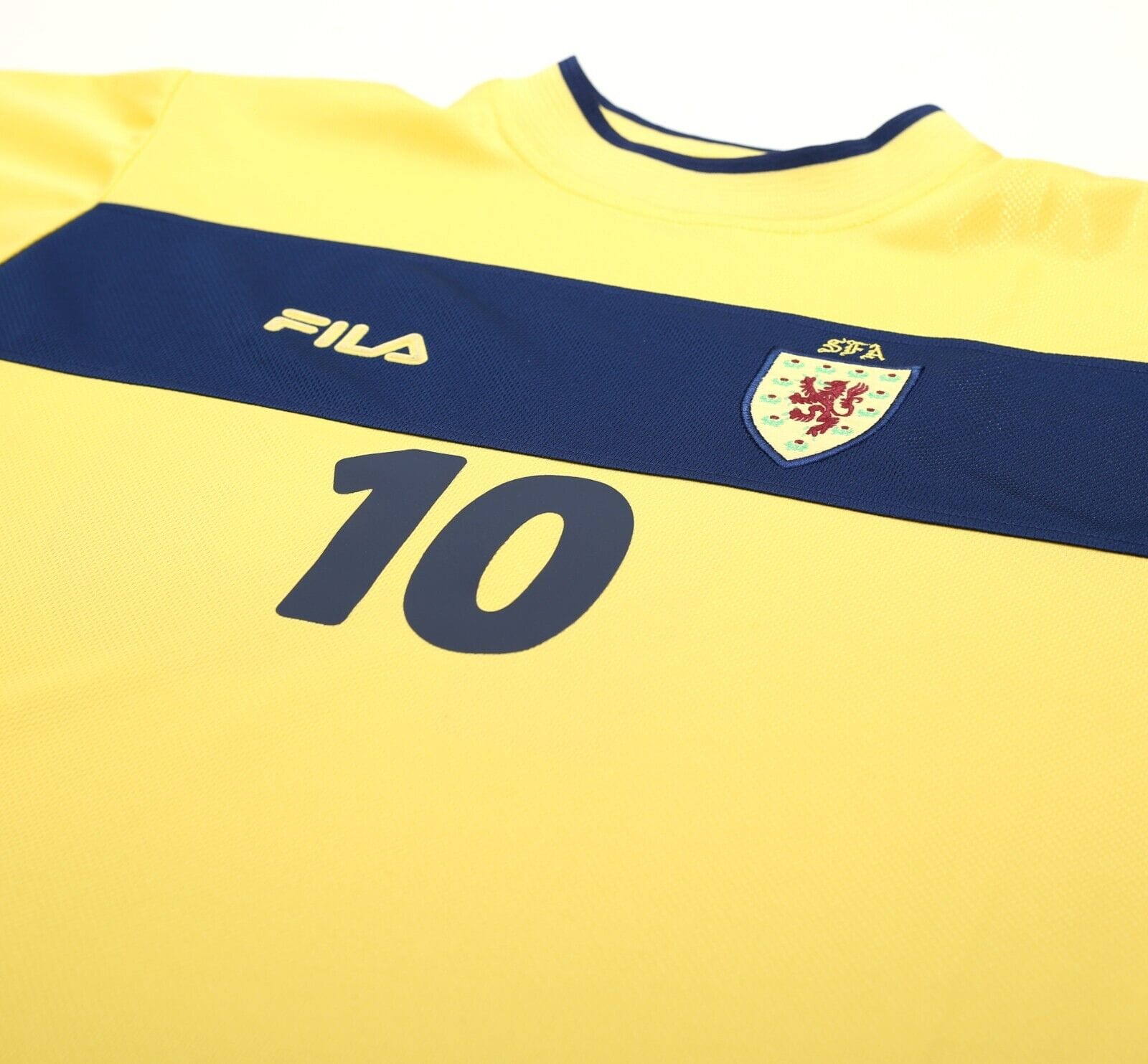 2002/03 LAMBERT #10 Scotland Vintage FILA Away Football Shirt (L)