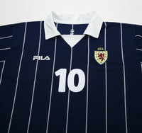 2002/03 LAMBERT #10 Scotland Vintage FILA Home Football Shirt (XL)