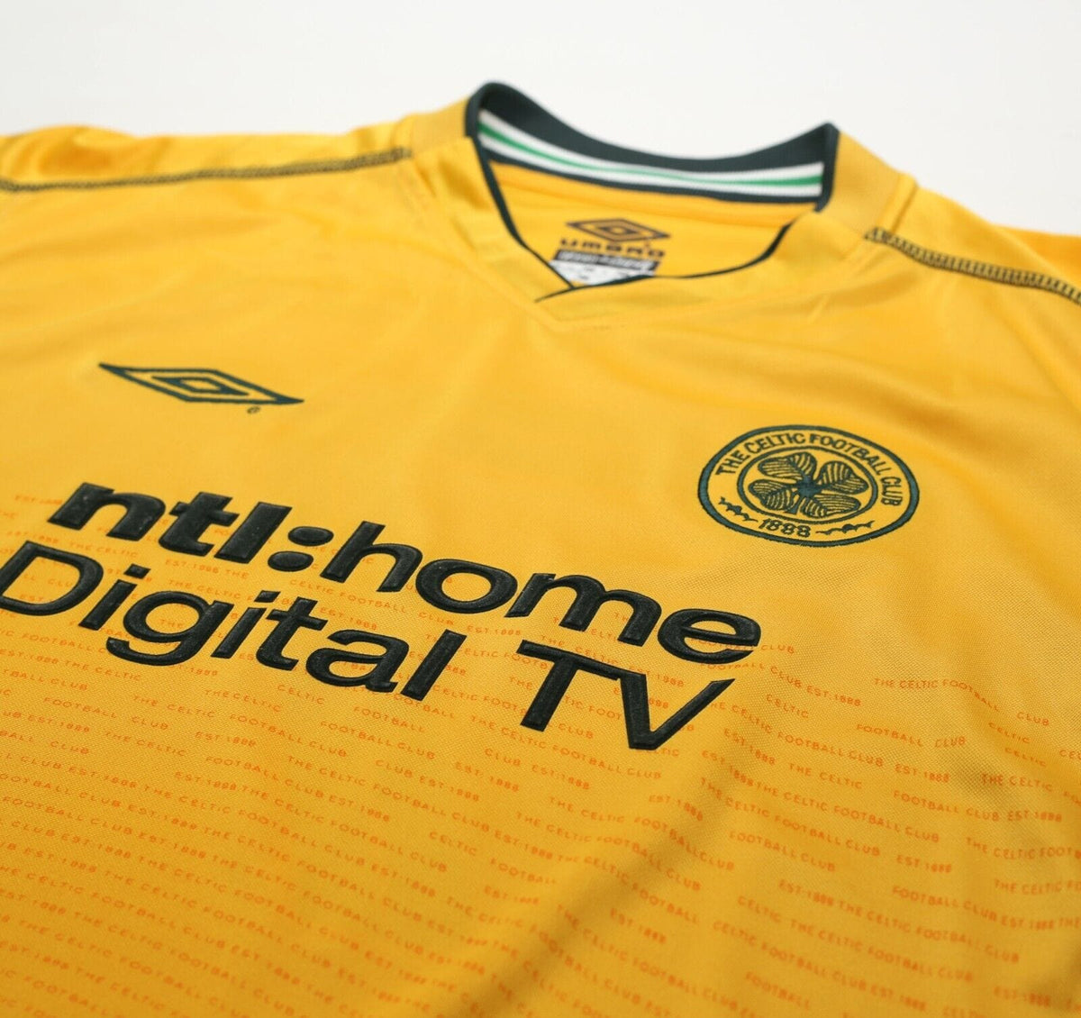 2002/03 LARSSON #7 Celtic Vintage Umbro Away Football Shirt (L) Sweden