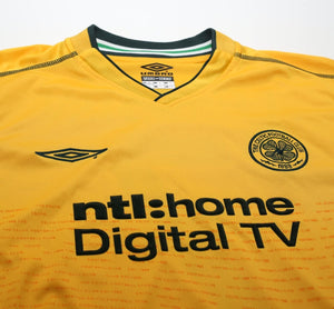 2002/03 LARSSON #7 Celtic Vintage Umbro Away Football Shirt (XL) Sweden