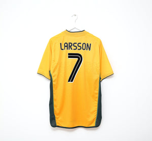 2002/03 LARSSON #7 Celtic Vintage Umbro Away Football Shirt (XL) Sweden
