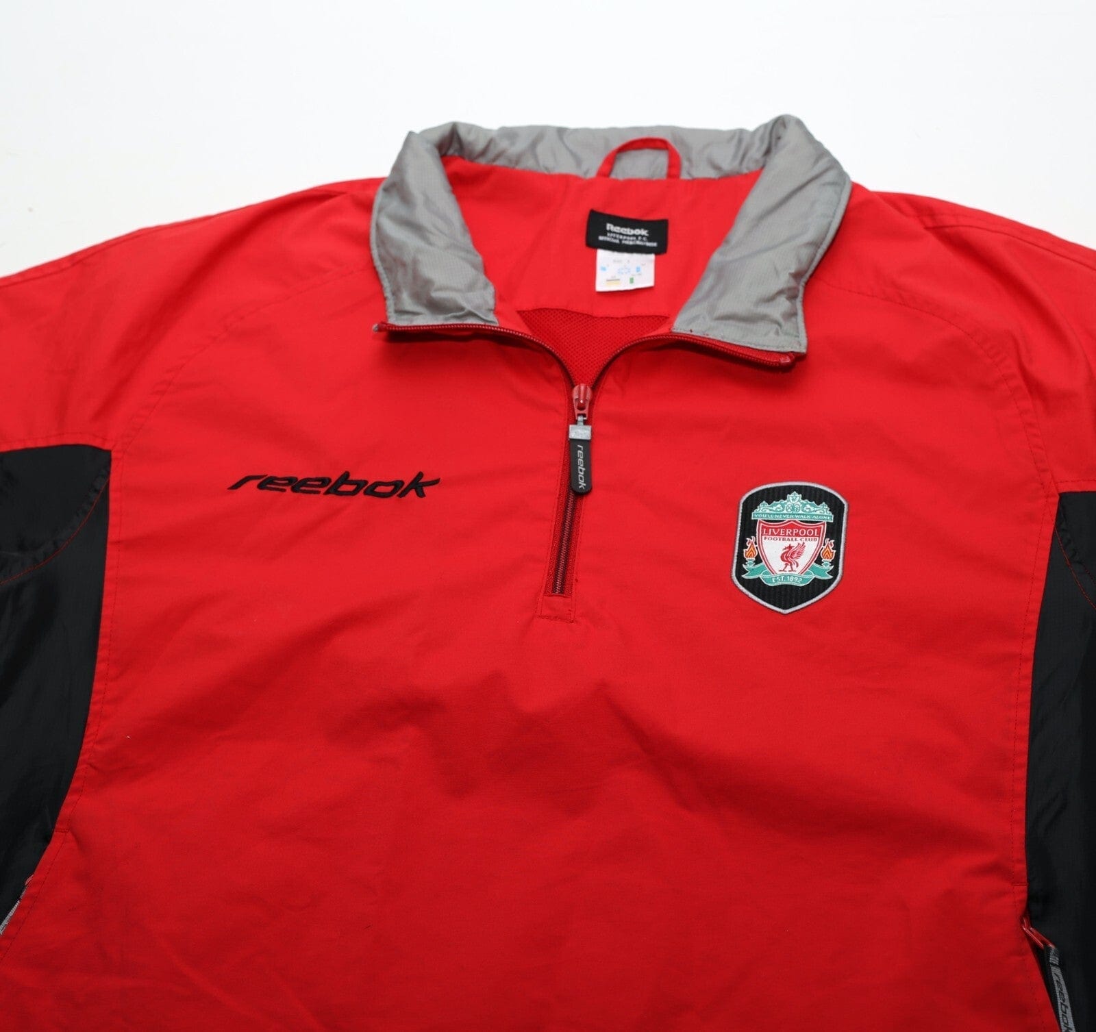 2002/03 LIVERPOOL Vintage Reebok 1/4 Zip Football Rain Coat Jacket (S/M)