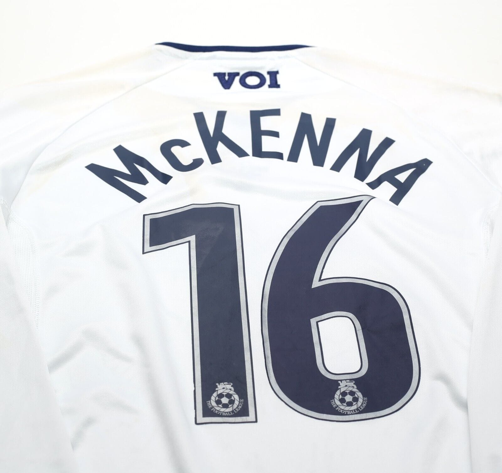 2002/03 MCKENNA #16 Preston North End VOI Home LS Football Shirt (L) Matchworn