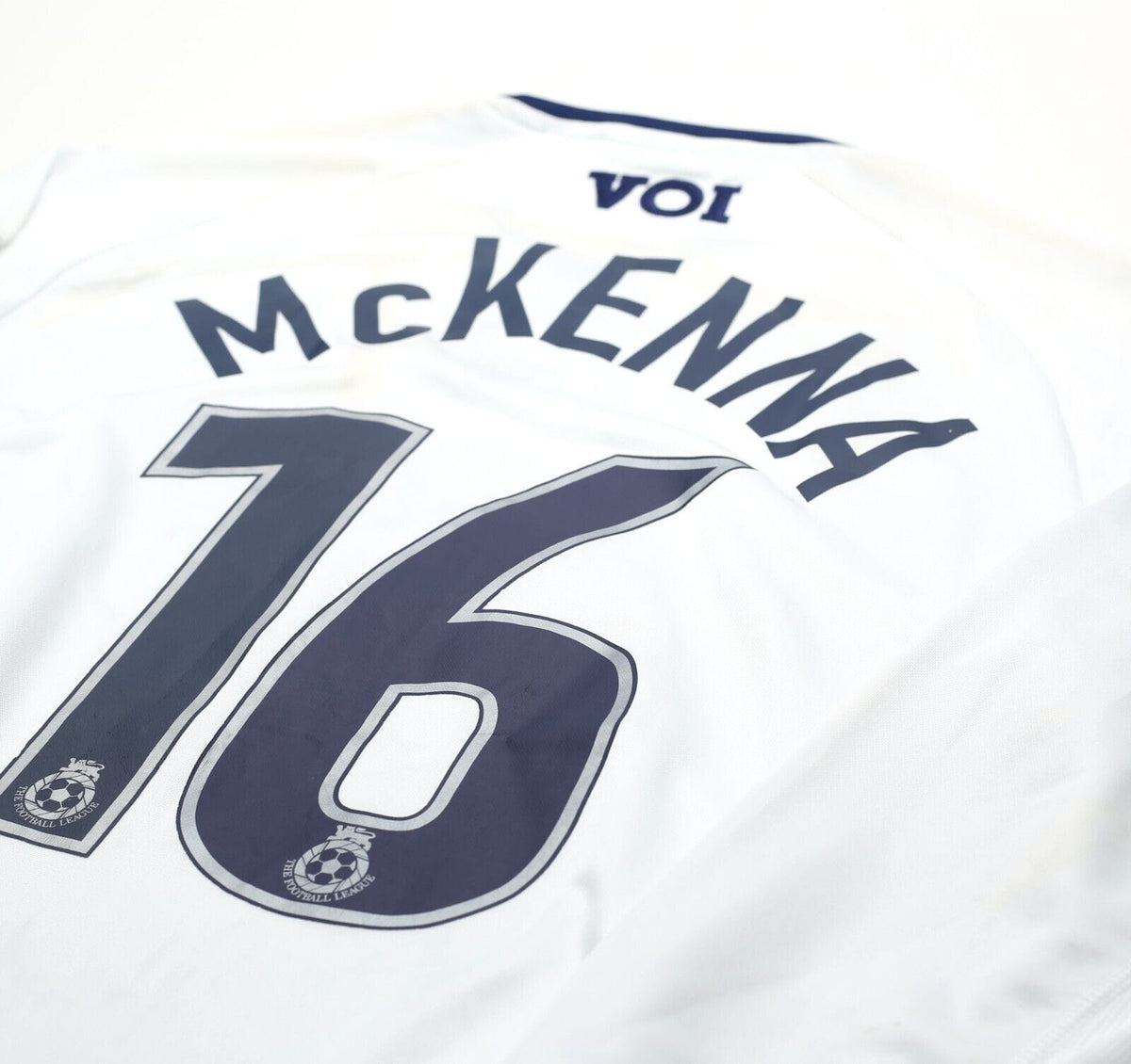 2002/03 MCKENNA #16 Preston North End VOI Home LS Football Shirt (L) Matchworn