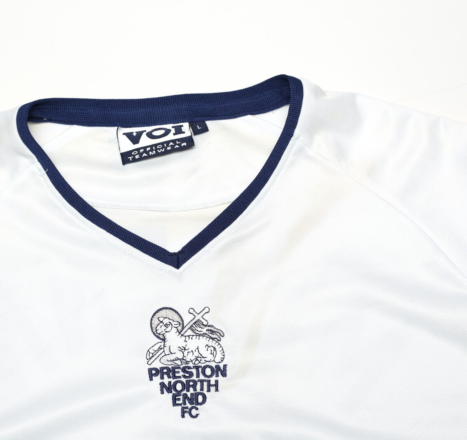 2002/03 MCKENNA #16 Preston North End VOI Home LS Football Shirt (L) Matchworn