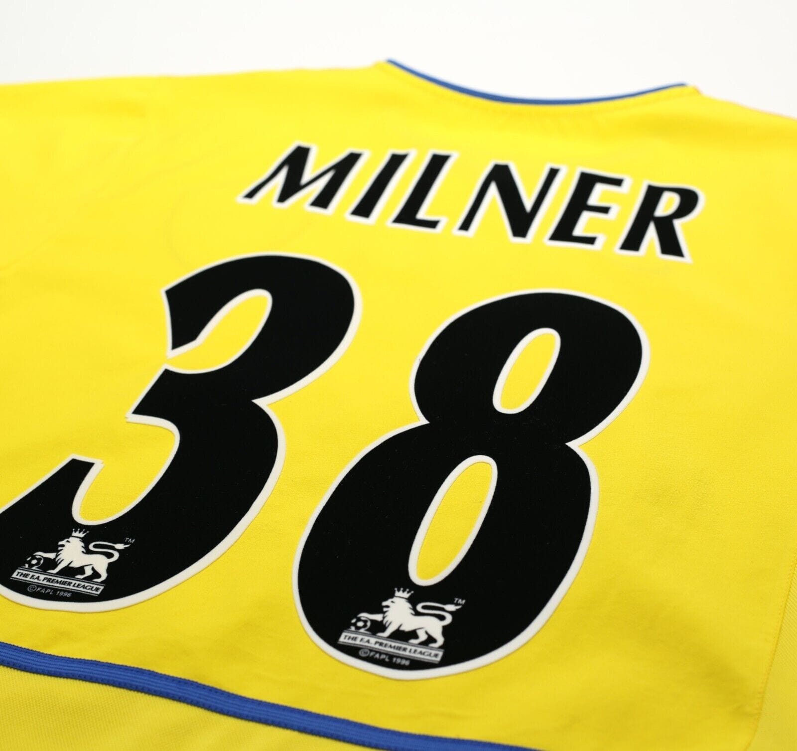 2002/03 MILNER #38 Leeds United Vintage Nike Away Football Shirt Jersey (S)